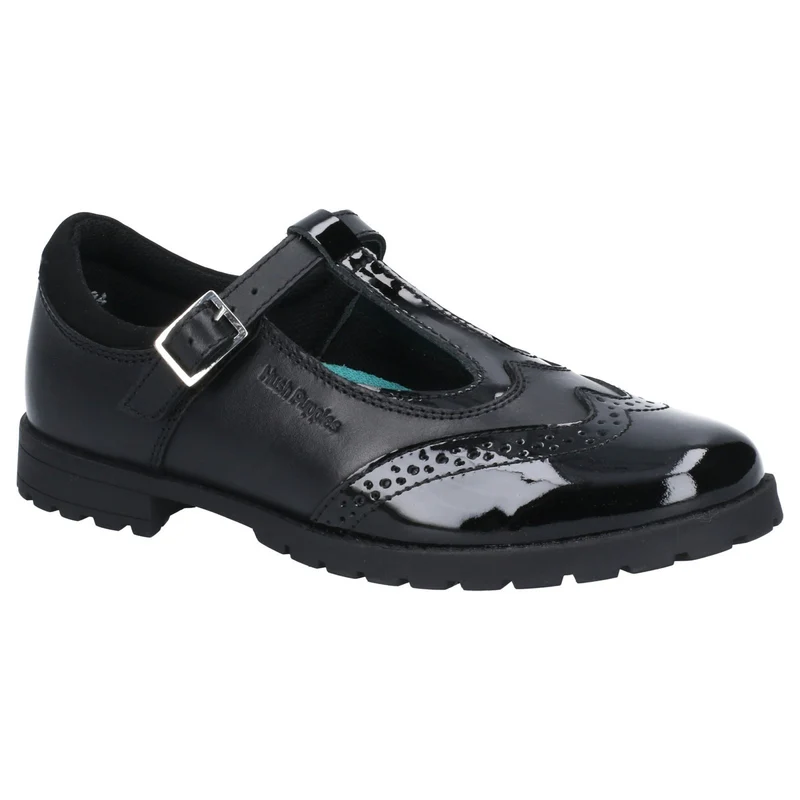 Hush Puppies Schulschuhe Maisie aus Leder für Mädchen – Schwarz