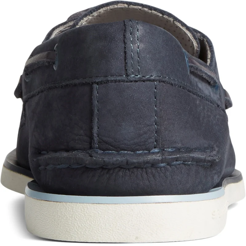 Sperry Goldfarbener authentischer Original-2-Loch-Nubukschuh für Herren, Marineblau