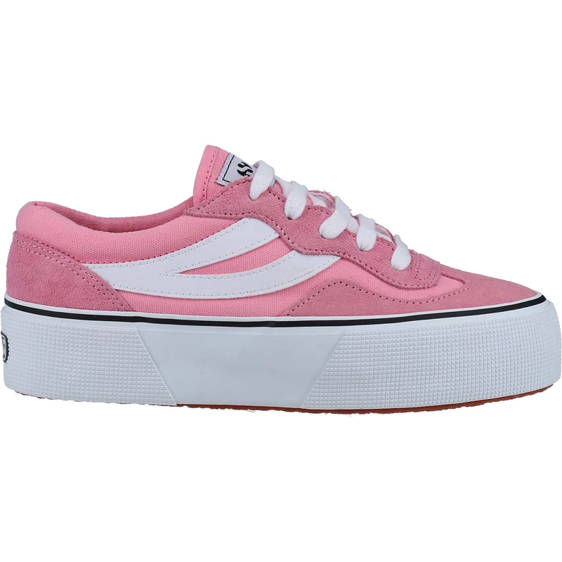 Superga Damen 3041 Revolley Colourblock Plateau-Trainer – Rosa
