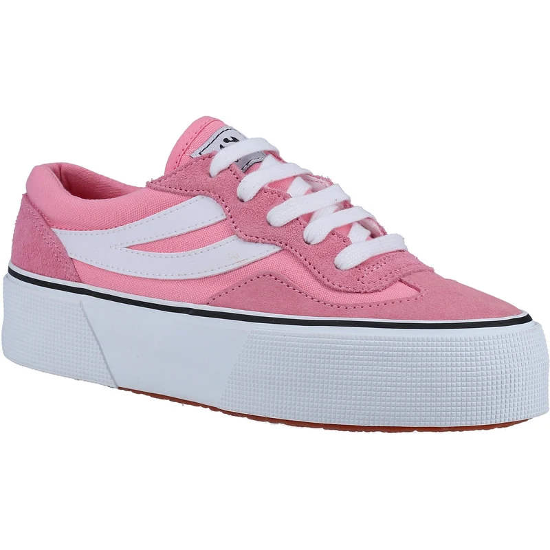 Superga Damen 3041 Revolley Colourblock Plateau-Trainer – Rosa