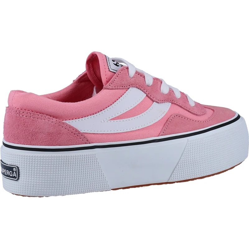 Superga Damen 3041 Revolley Colourblock Plateau-Trainer – Rosa