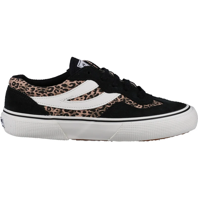 Superga Damen 2941 Revolley Leopard Trainer – Schwarz