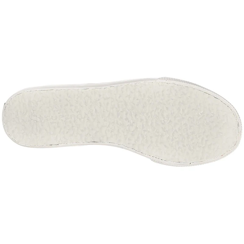 Superga 2790 Plateau-Sneaker aus getrommeltem Leder für Damen – Rosa