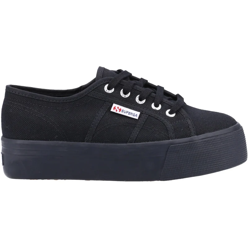 Superga Damen 2790 Linea Up And Down Plateau-Sneaker – Schwarz