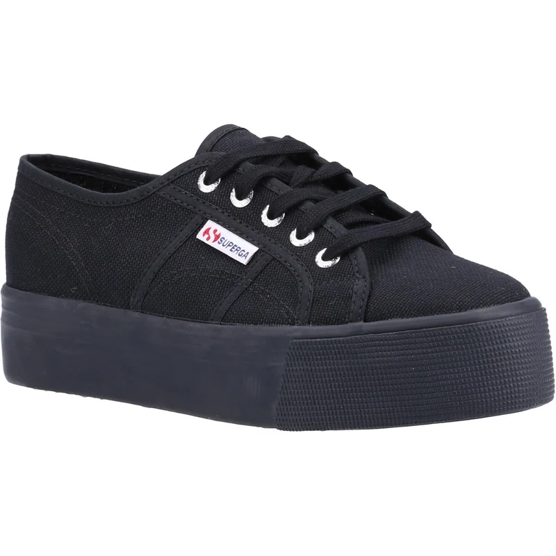 Superga Damen 2790 Linea Up And Down Plateau-Sneaker – Schwarz
