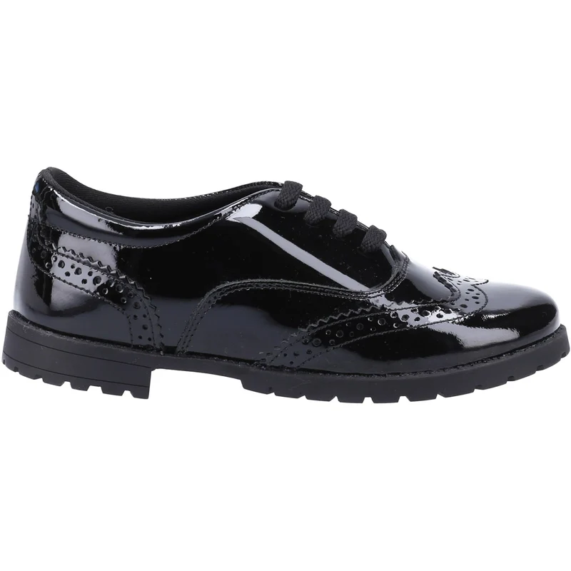 Hush Puppies Eadie Lack-Schulschuhe für Mädchen – Schwarz