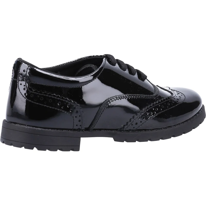 Hush Puppies Eadie Lack-Schulschuhe für Mädchen – Schwarz