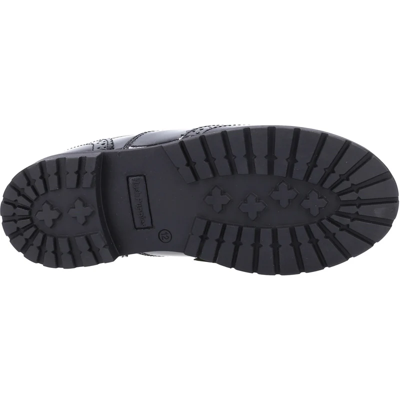 Hush Puppies Eadie Lack-Schulschuhe für Mädchen – Schwarz
