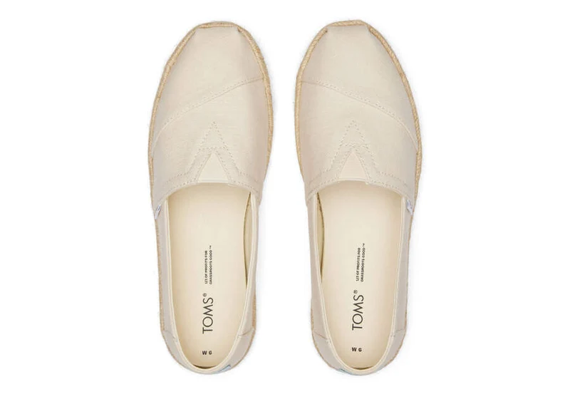 TOMS Alpargata Eco Espadrille aus recycelter Baumwolle für Damen – Natur