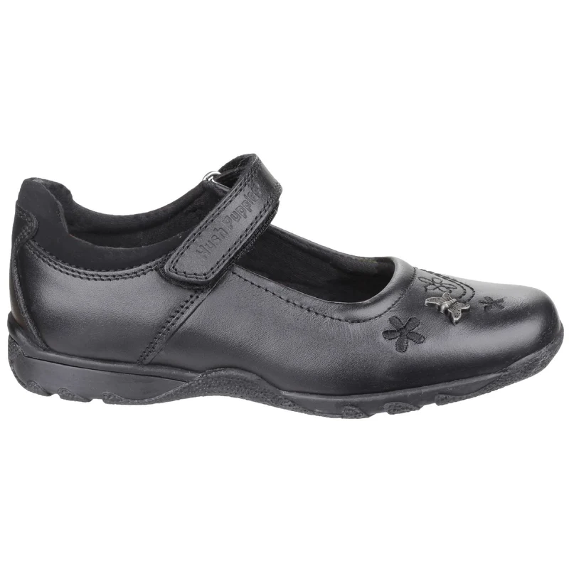 Hush Puppies Schulschuhe Clare aus Leder für Mädchen – Schwarz