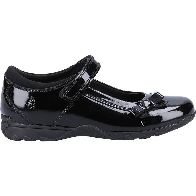Hush Puppies Carrie Lack-Schulschuhe für Mädchen – Schwarz