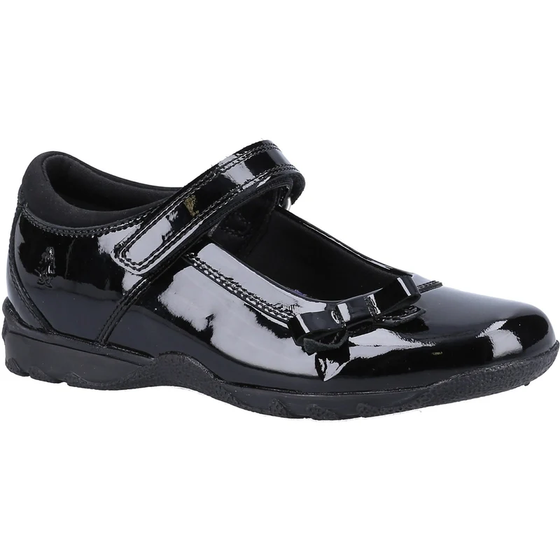 Hush Puppies Carrie Lack-Schulschuhe für Mädchen – Schwarz