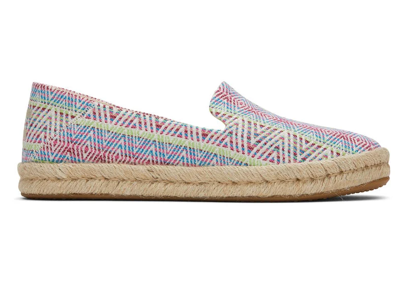 TOMS Damen Santiago Chunky Global Woven Espadrille – Natur