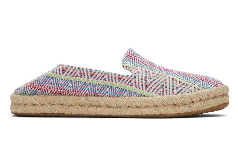 TOMS Damen Santiago Chunky Global Woven Espadrille – Natur