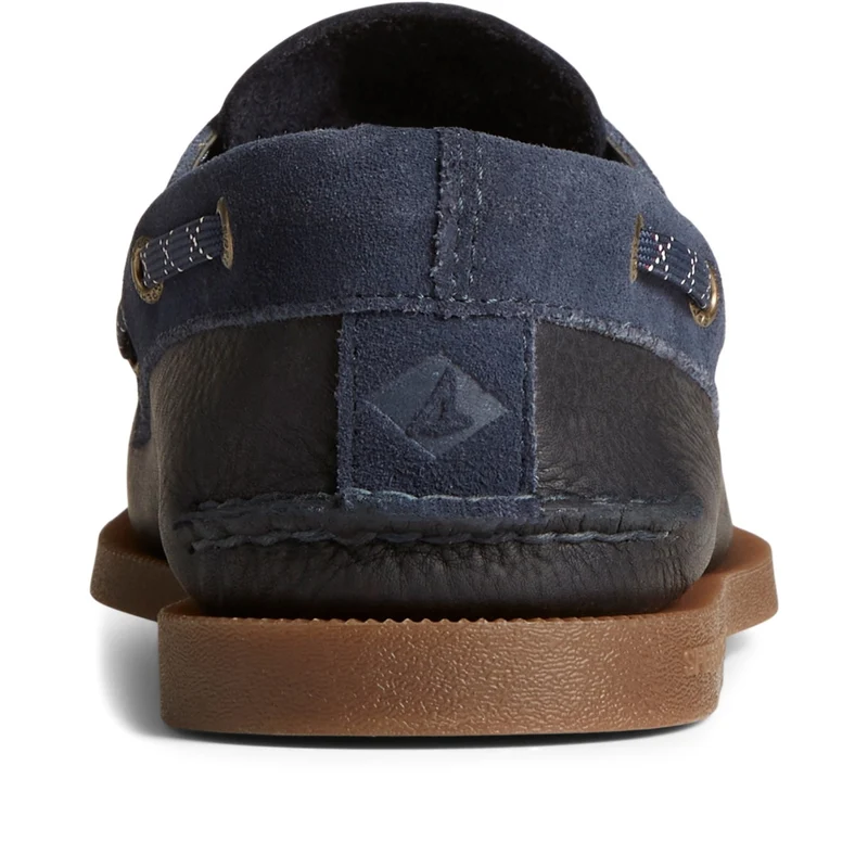 Sperry Authentische Original-Bootsschuhe für Herren aus getrommeltem Leder – Marineblau