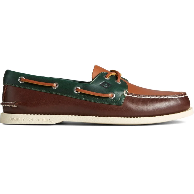 Sperry Authentische Original 2-Eye Tri-Tone Bootsschuhe für Herren – Braun