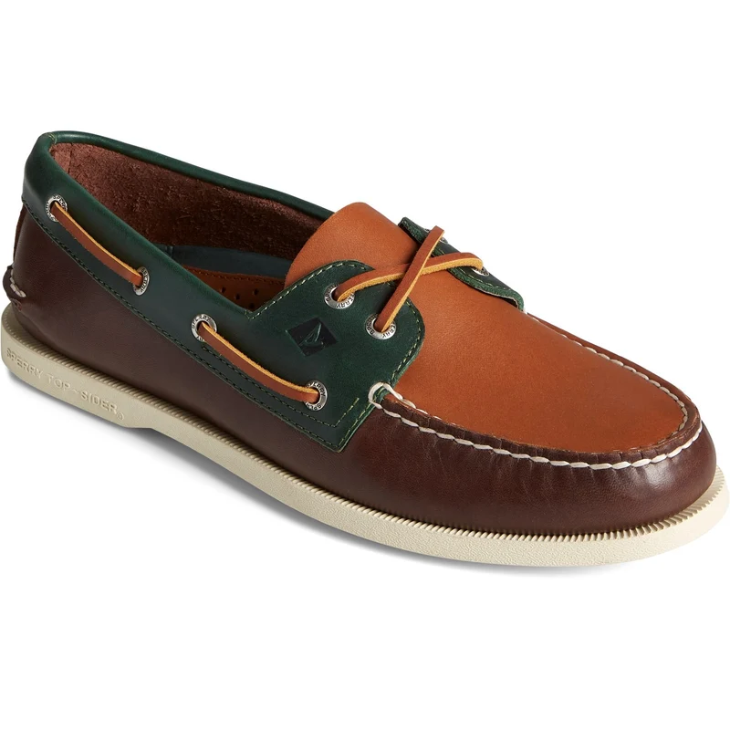 Sperry Authentische Original 2-Eye Tri-Tone Bootsschuhe für Herren – Braun