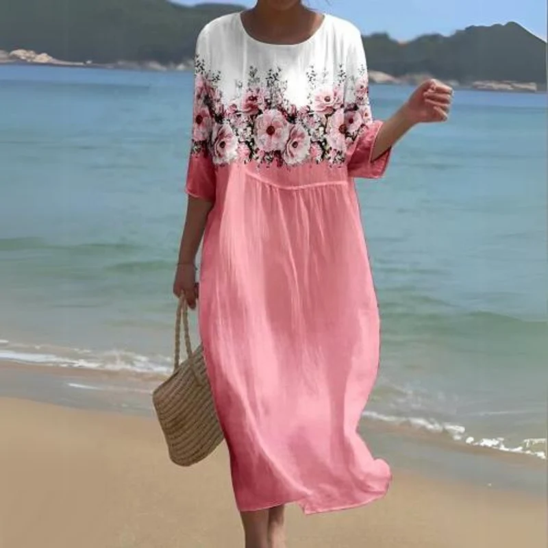 Alina – Fließendes Midi-Kleid