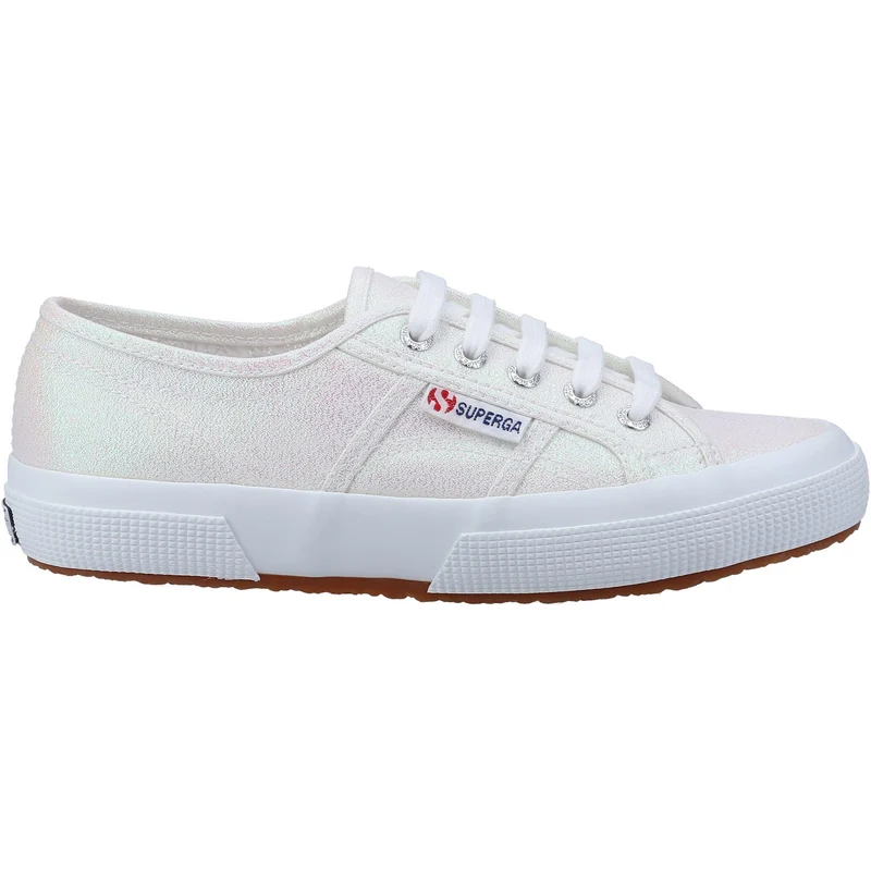Superga Damen-Sneaker 2750 Lamé – Weiß