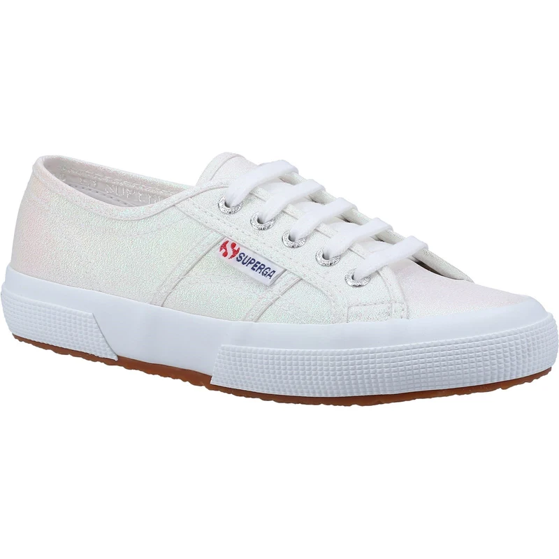 Superga Damen-Sneaker 2750 Lamé – Weiß