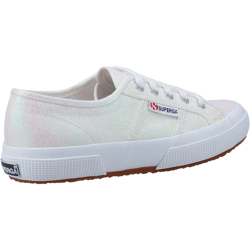 Superga Damen-Sneaker 2750 Lamé – Weiß