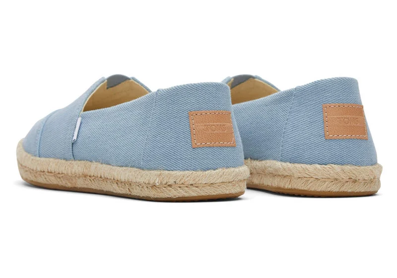 TOMS Damen Alpargata Washed Denim Rope Espadrille – Blau