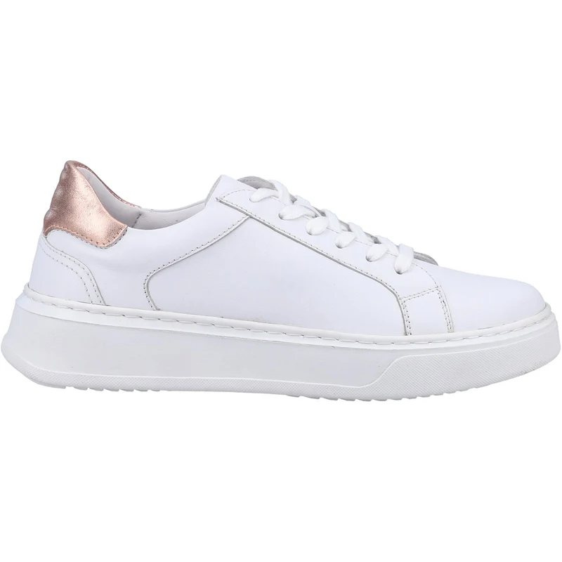 Hush Puppies Damen-Sneaker Camille aus Leder – Weiß