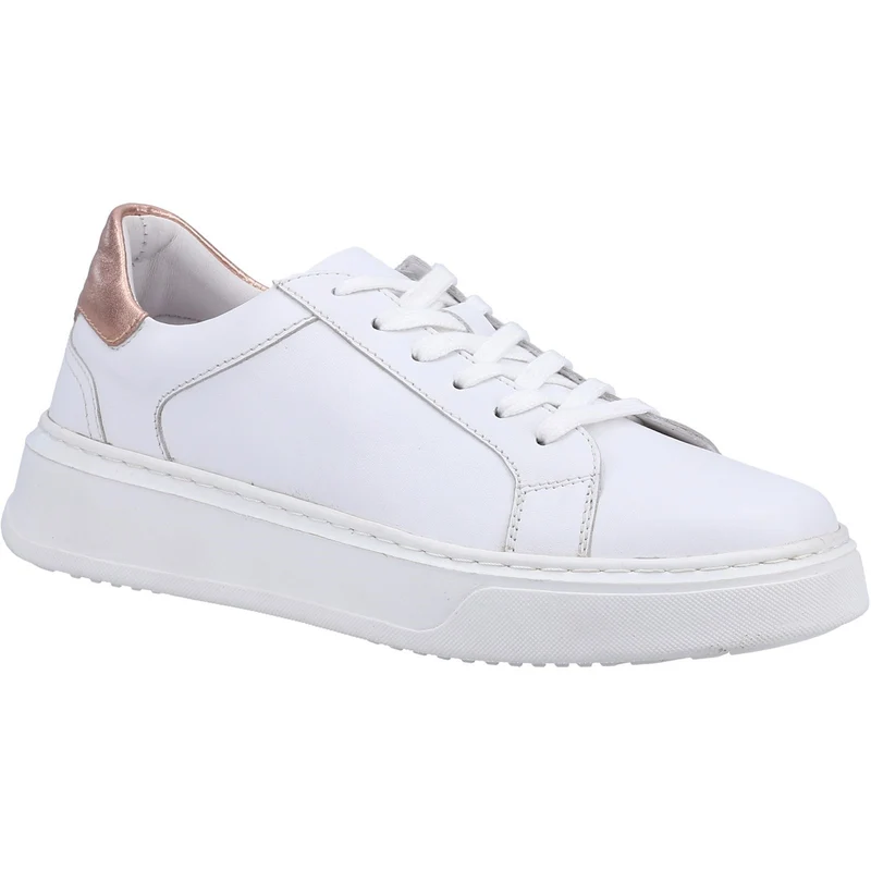Hush Puppies Damen-Sneaker Camille aus Leder – Weiß