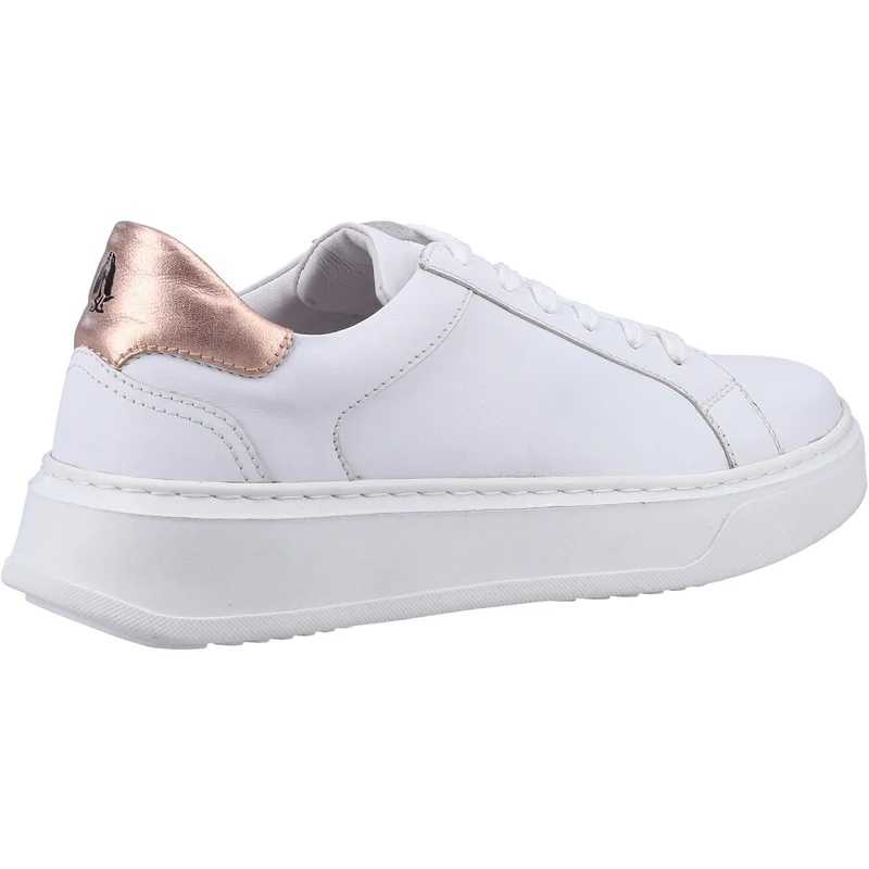 Hush Puppies Damen-Sneaker Camille aus Leder – Weiß