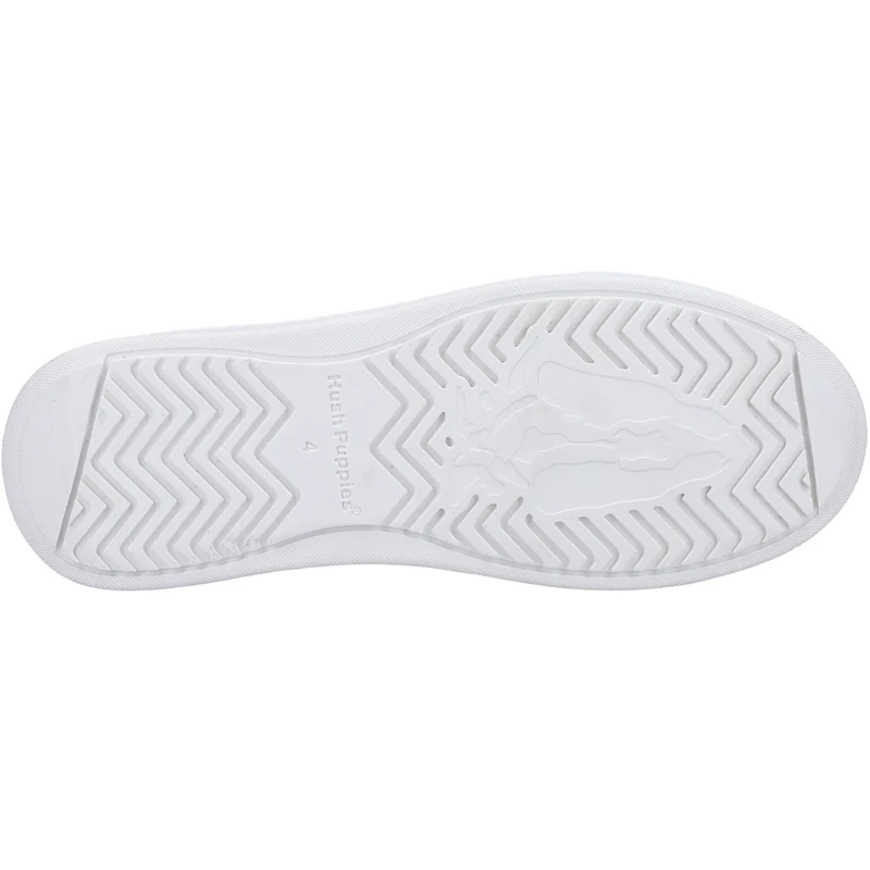 Hush Puppies Damen-Sneaker Camille aus Leder – Weiß