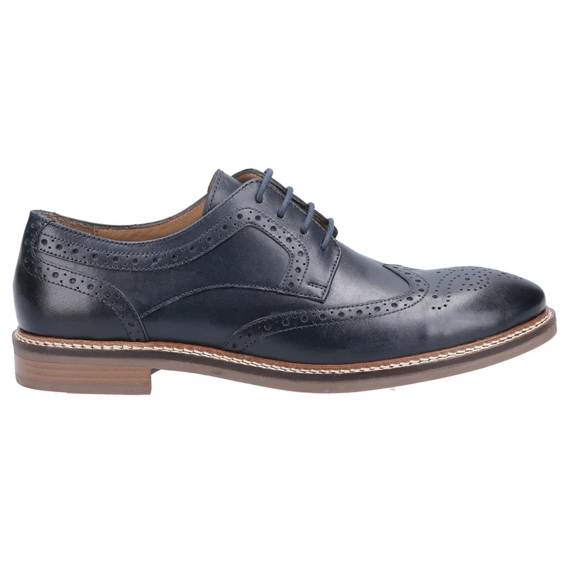 Hush Puppies Herren Bryson Lederschuhe – Marineblau