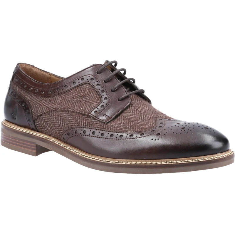 Hush Puppies Herren Bryson Lederschuhe – Schokolade
