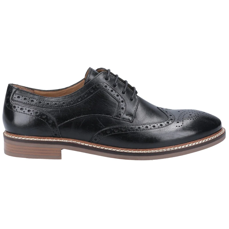 Hush Puppies Herren Bryson Lederschuhe – Schwarz
