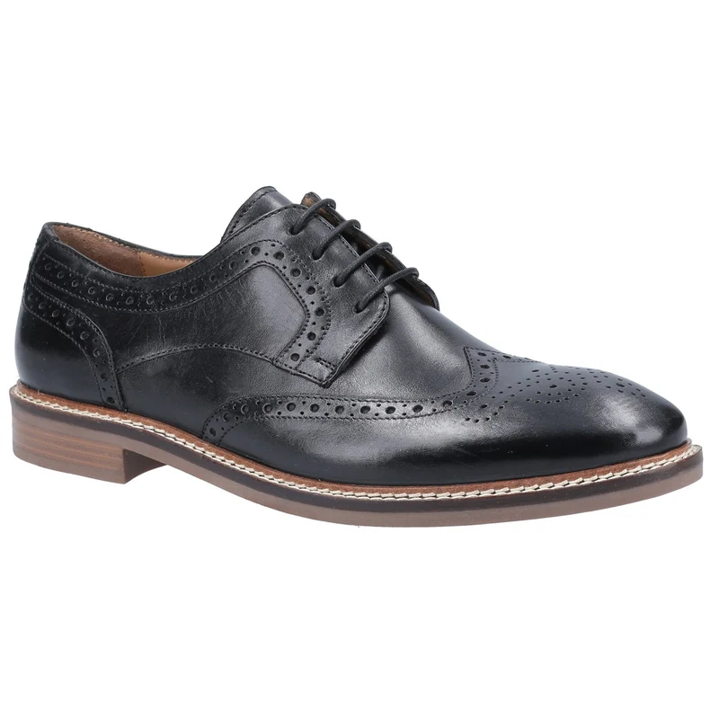 Hush Puppies Herren Bryson Lederschuhe – Schwarz