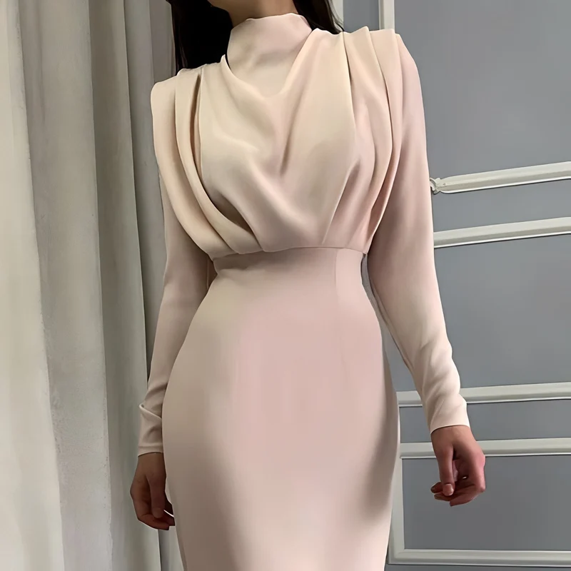 Bonnie - Stilvolles, drapiertes Midikleid für Damen
