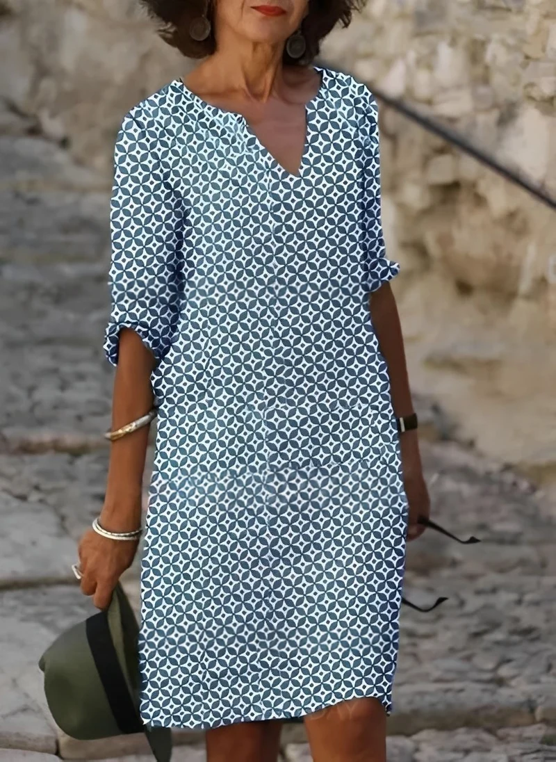 Kristina - Stilvolles Midikleid mit halblangen Ärmeln für Damen