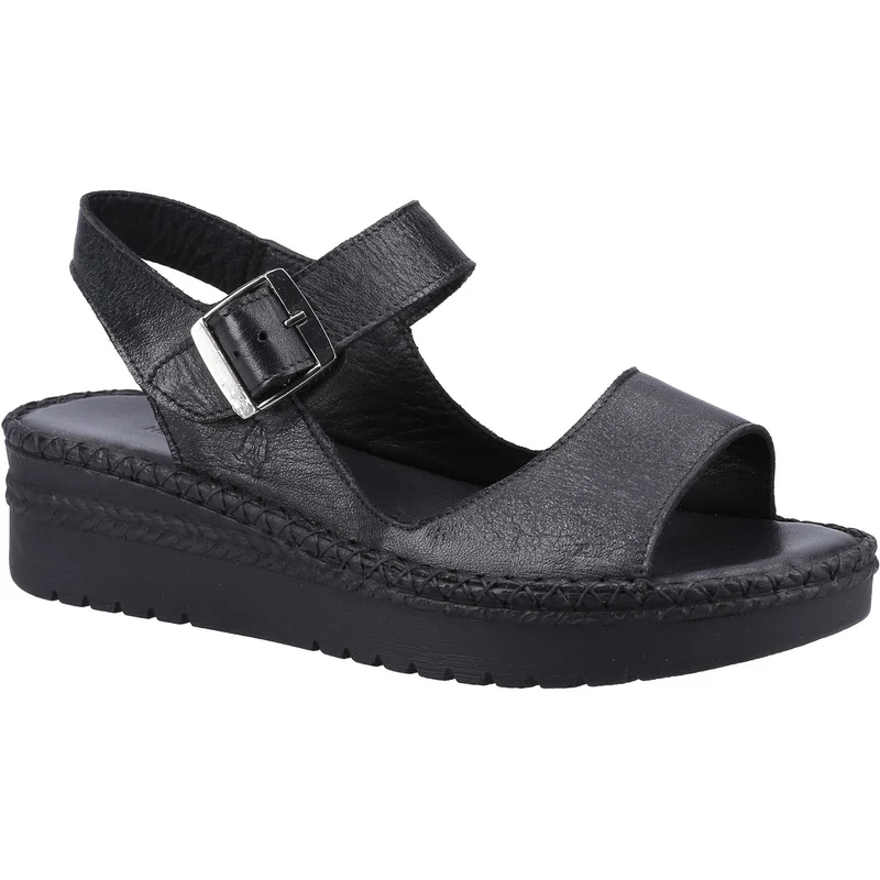 Hush Puppies Damen Stacey Ledersandale - Schwarz