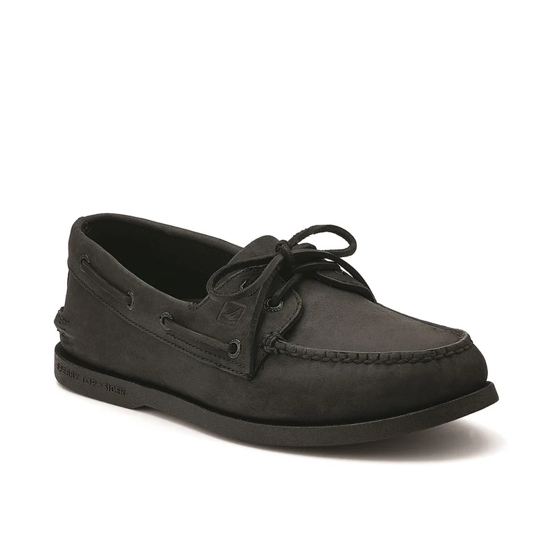 Sperry Authentische Original-Bootsschuhe für Herren aus Leder – Schwarz