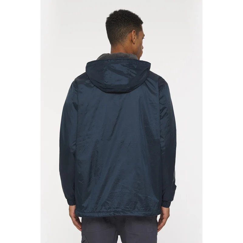 Dickies Mit Fleece gefütterte Herren-Kapuzenjacke aus Nylon – Marineblau