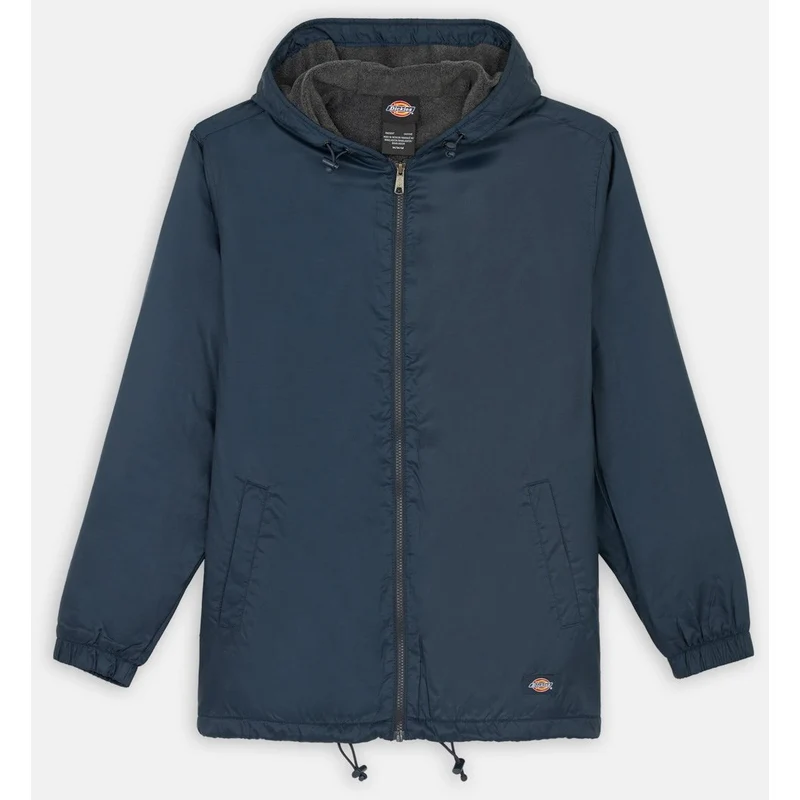Dickies Mit Fleece gefütterte Herren-Kapuzenjacke aus Nylon – Marineblau