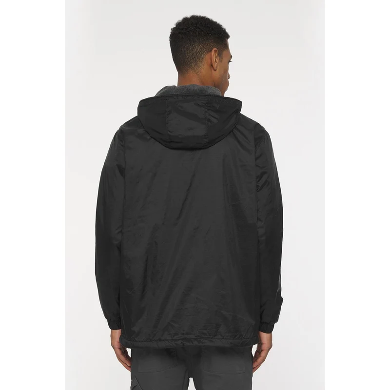 Dickies Mit Fleece gefütterte Nylon-Kapuzenjacke für Herren – Schwarz