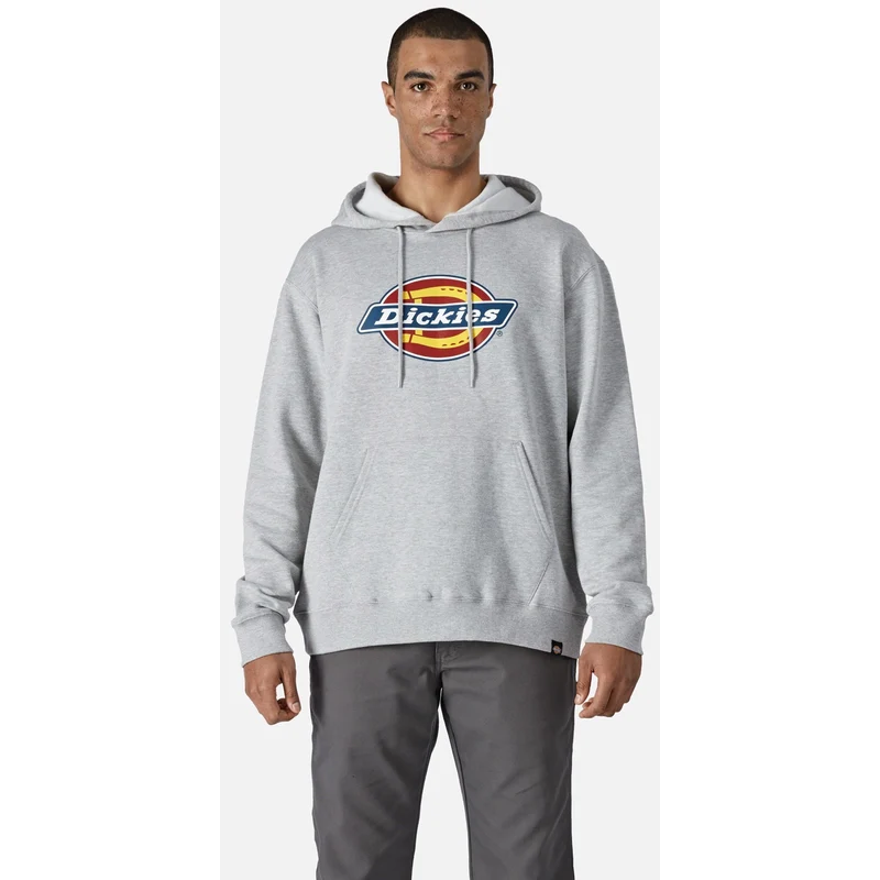 Dickies Herren-Fleece-Hoodie mit Logo-Grafik – Grau