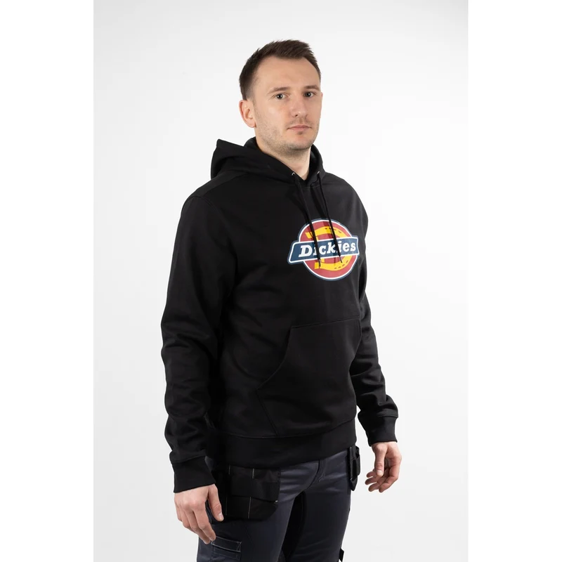 Dickies Herren-Fleece-Hoodie mit Logo-Grafik – Schwarz