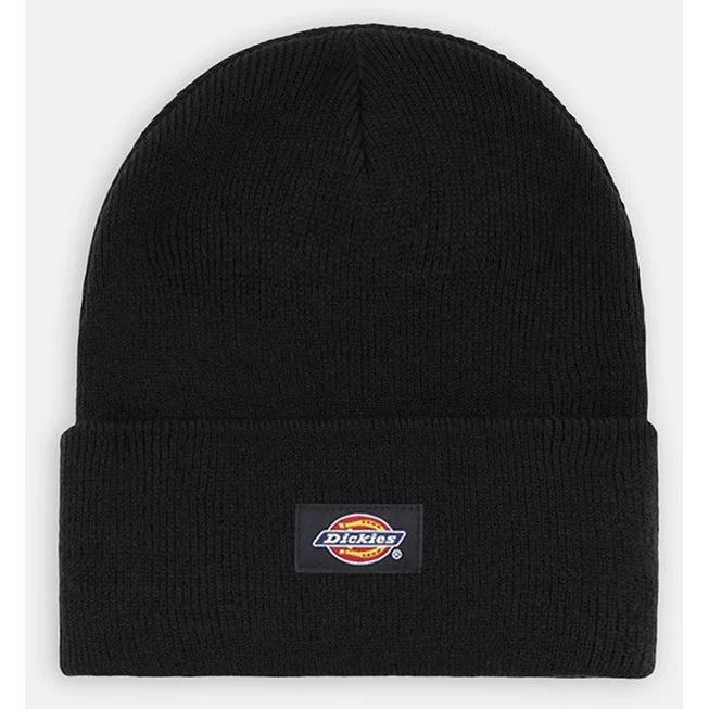 Dickies Unisex-Beanie mit Umschlag aus Acryl – Schwarz