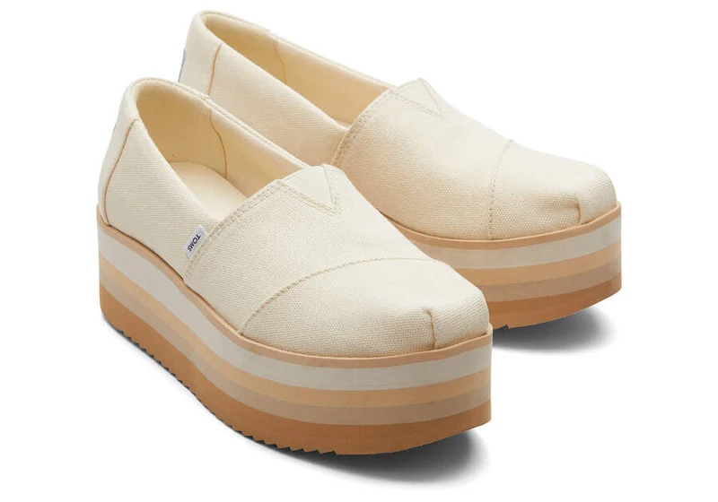 TOMS Alpargata Plateau-Espadrille für Damen – Natur