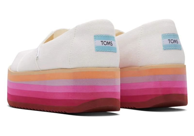 TOMS Alpargata Plateau-Espadrille für Damen – Weiß