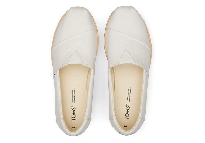 TOMS Alpargata Plateau-Espadrille für Damen – Weiß