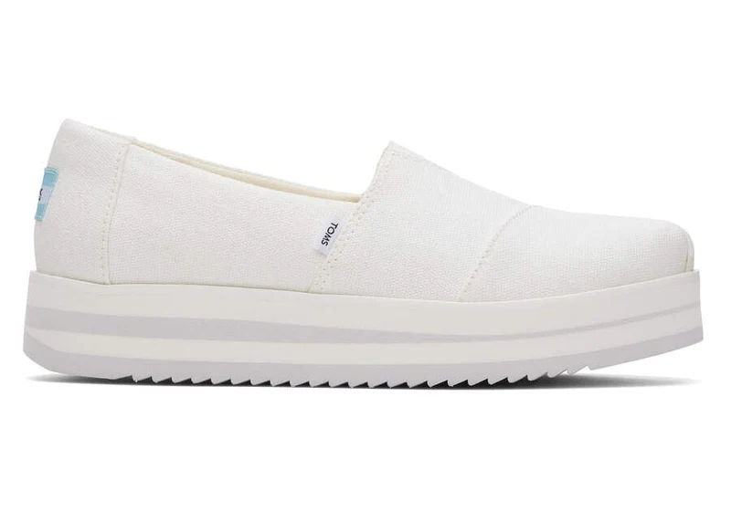 TOMS Damen Alpargata Midform Espadrille – Weiß