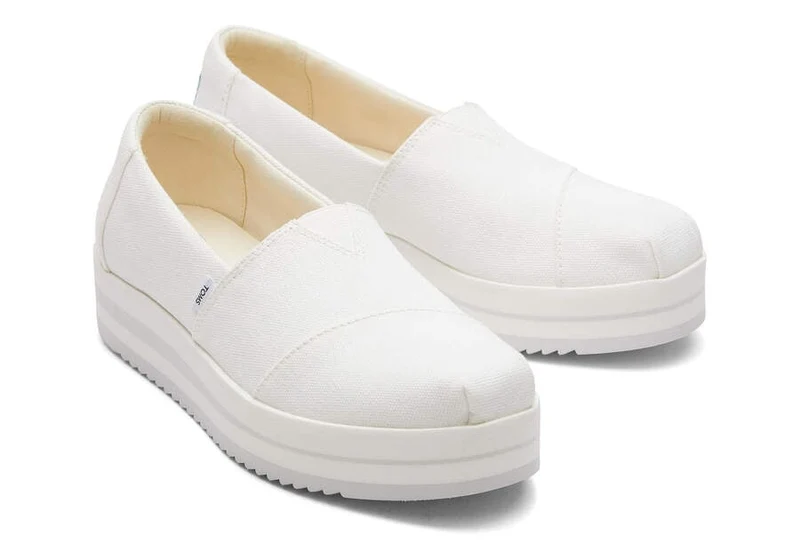 TOMS Damen Alpargata Midform Espadrille – Weiß