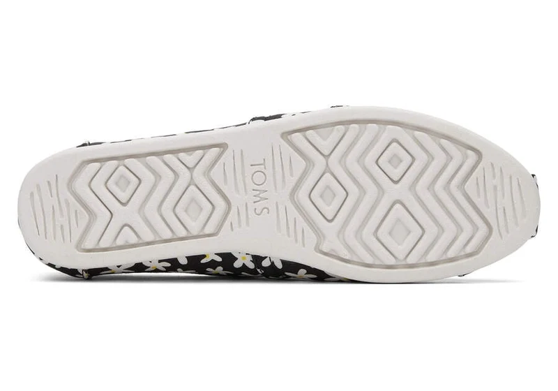 TOMS Damen Alpargata Sun Daises Espadrille – Schwarz